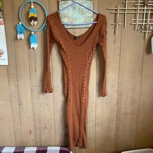 Fashion Nova MIDI Ribbed Dress